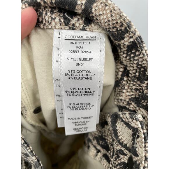 GOOD AMERICAN NWT Good Legs Skinny Jean in Snakeskin // 14 - Picture 10 of 10